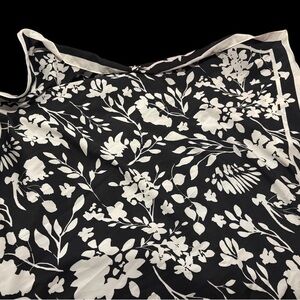 Floral Black and White Scarf